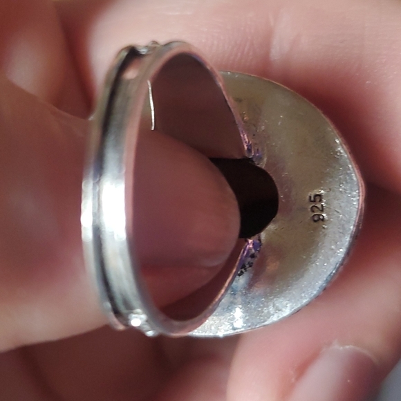 New Yellow Titanium Crystal Druzy 925 Silver Statement Ring. - Picture 11 of 16